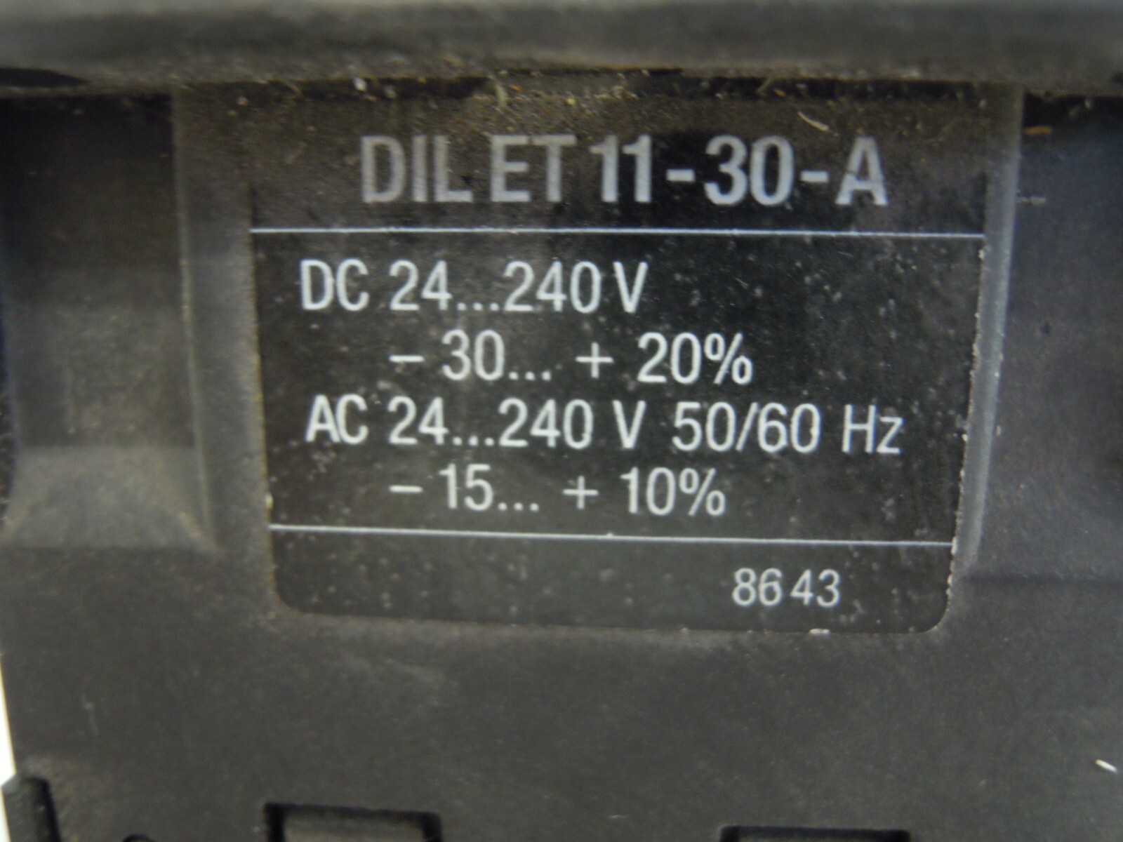 EATON KLOCKNER MOELLER DIL ET 11-30-A TIME DELAY RELAY 3A + COIL 24-240V *TESTED