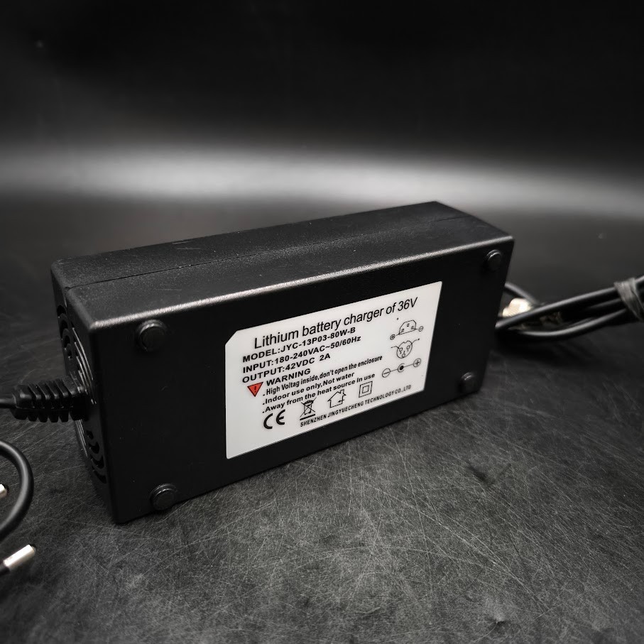 Shenzhen Jingyuecheng JYC-13P03-80W-B Lithium Battery Charger 42V-2A Working