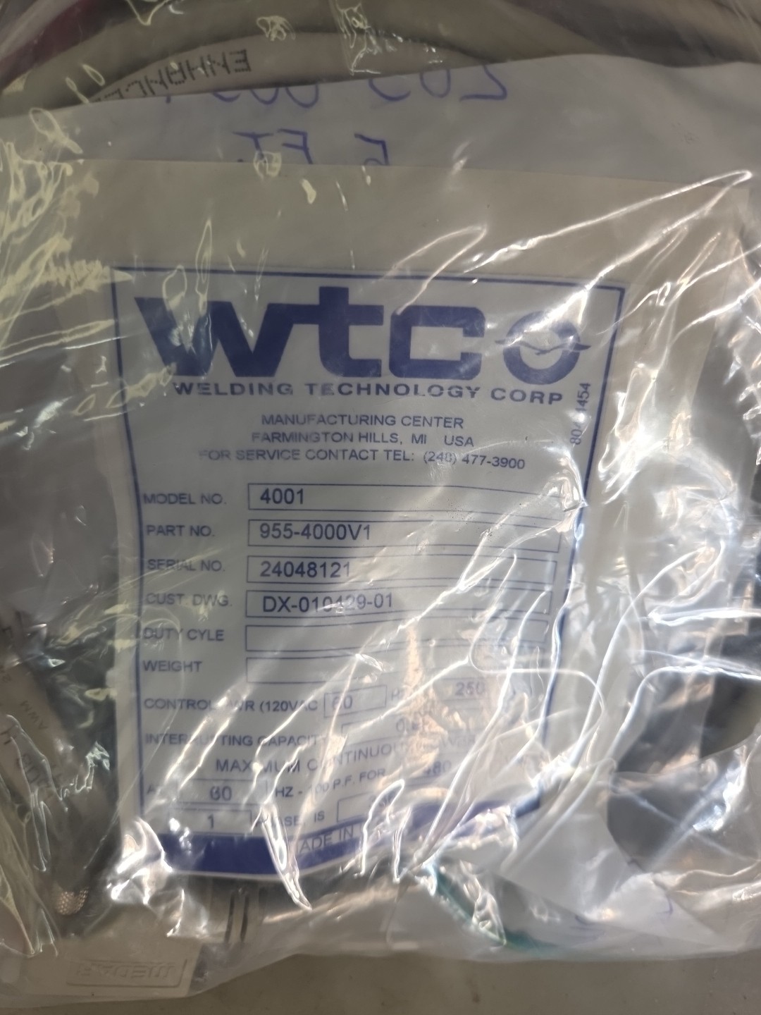WTC CHS-4001 830-0678V1 480VAC NSNP