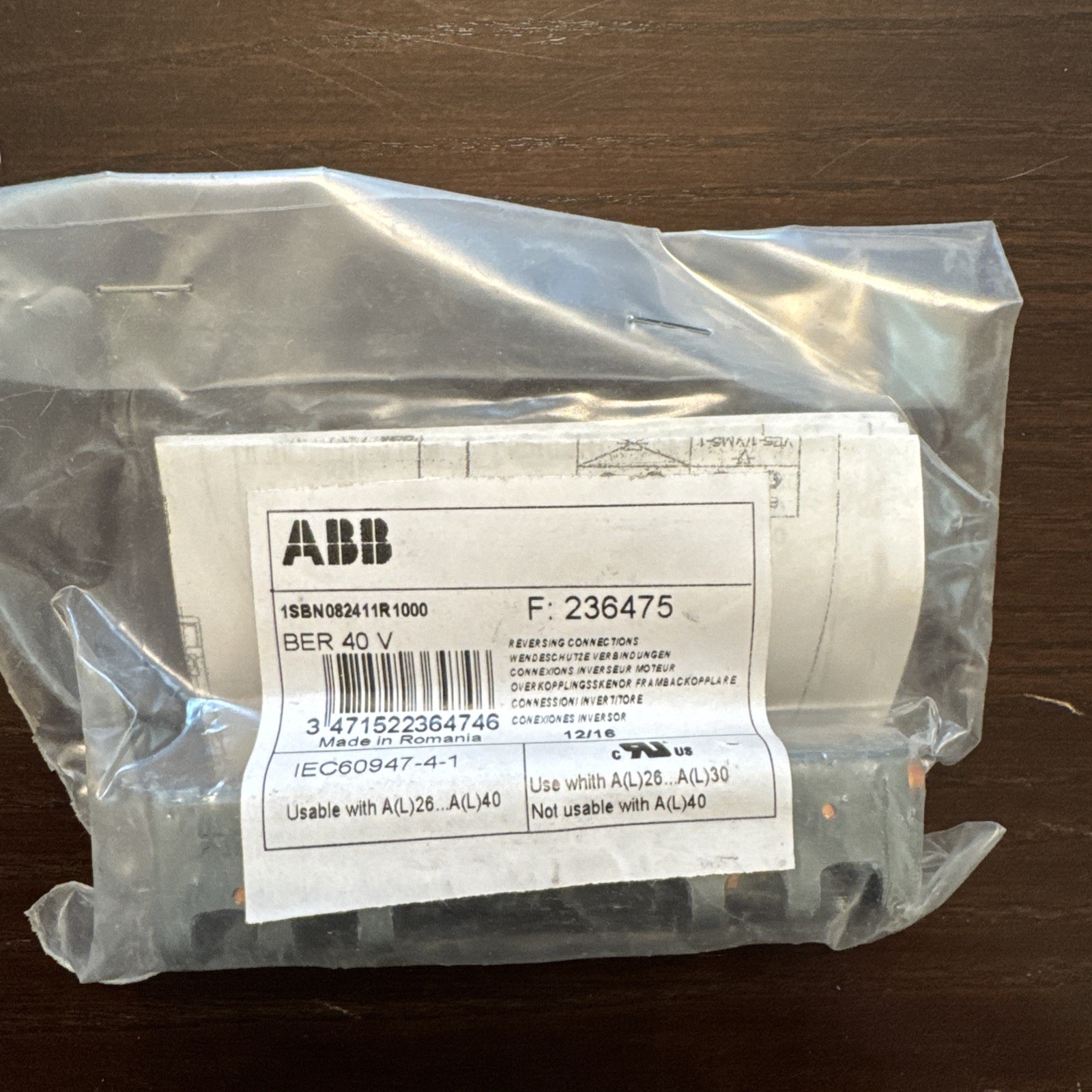 ABB BER40V CONNECTION SET – Discontinued By Manufacturer