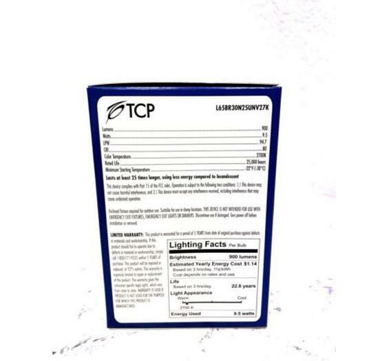 TCP, Elite LED, L65BR30N25UNV27K, 9.5W, lot of 9