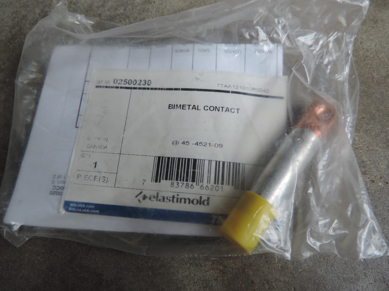 Elastimold Bimetal Contact 02500230