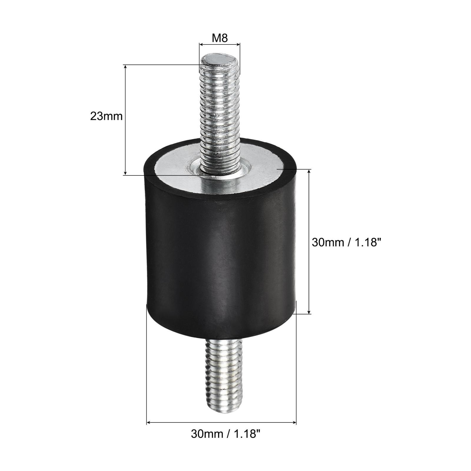4pcs M8 Rubber Mounts Male Shock Absorber for Motor Generator Compressor