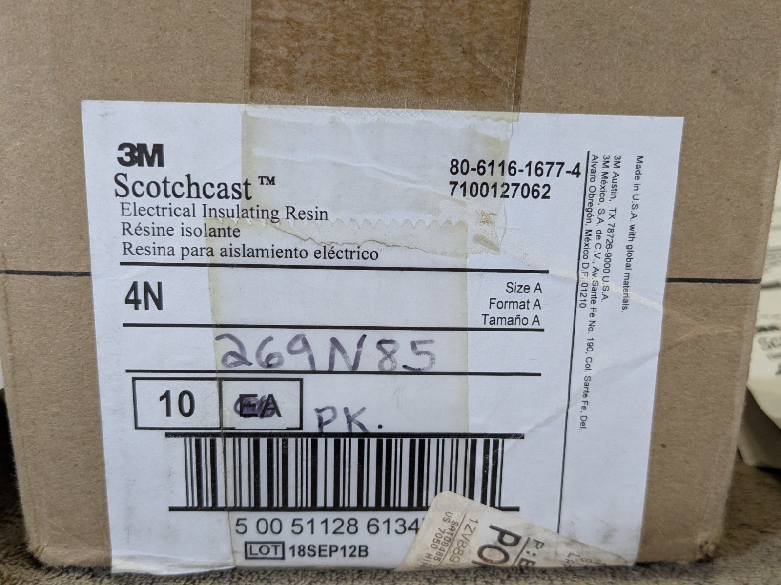 3M Scotchcast Electrical Insulating Resin 4N Size A Pack of 10 369N85