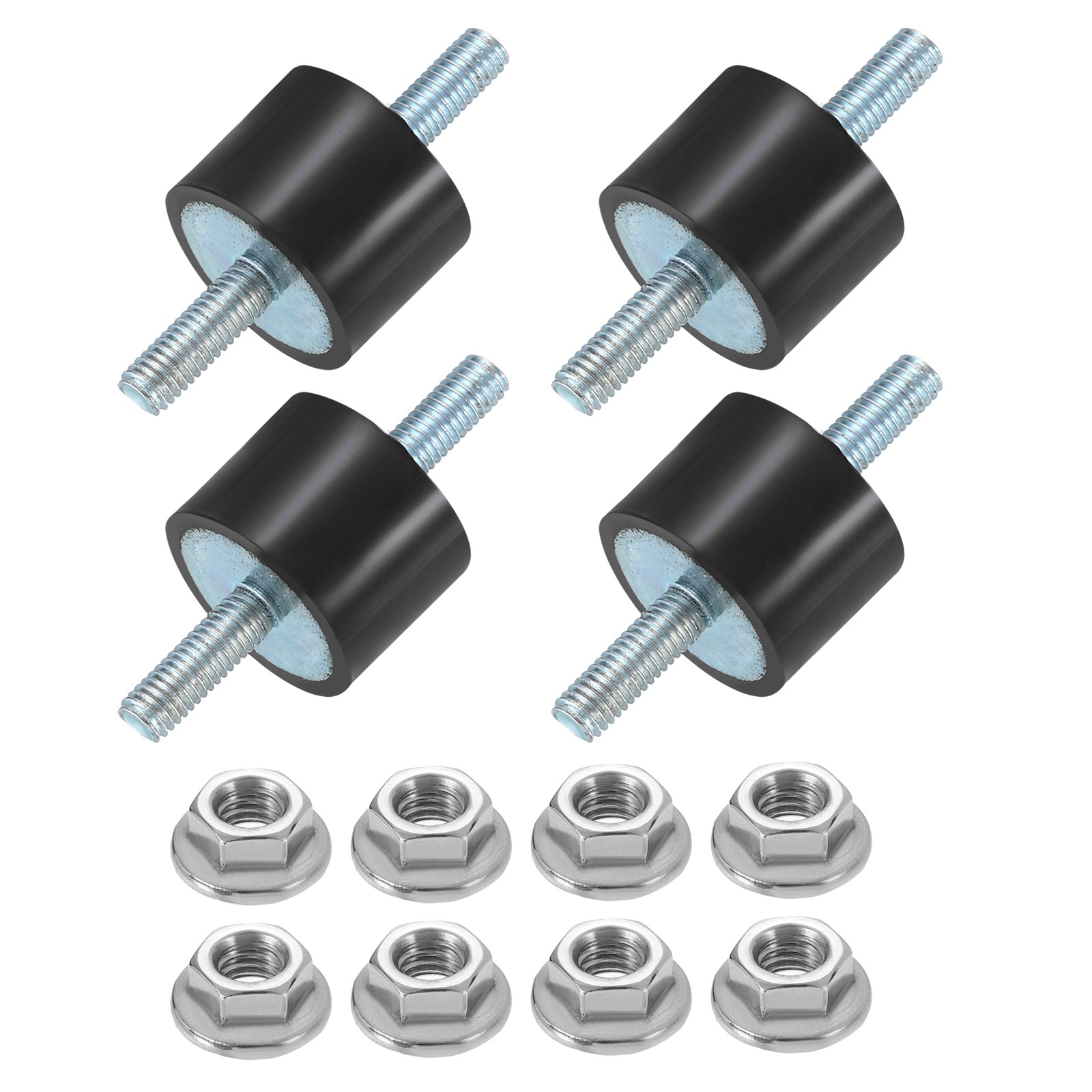 4Pcs M5 x 15mm Rubber Mounts 15 x 20mm Rubber Vibration Isolator with Nuts