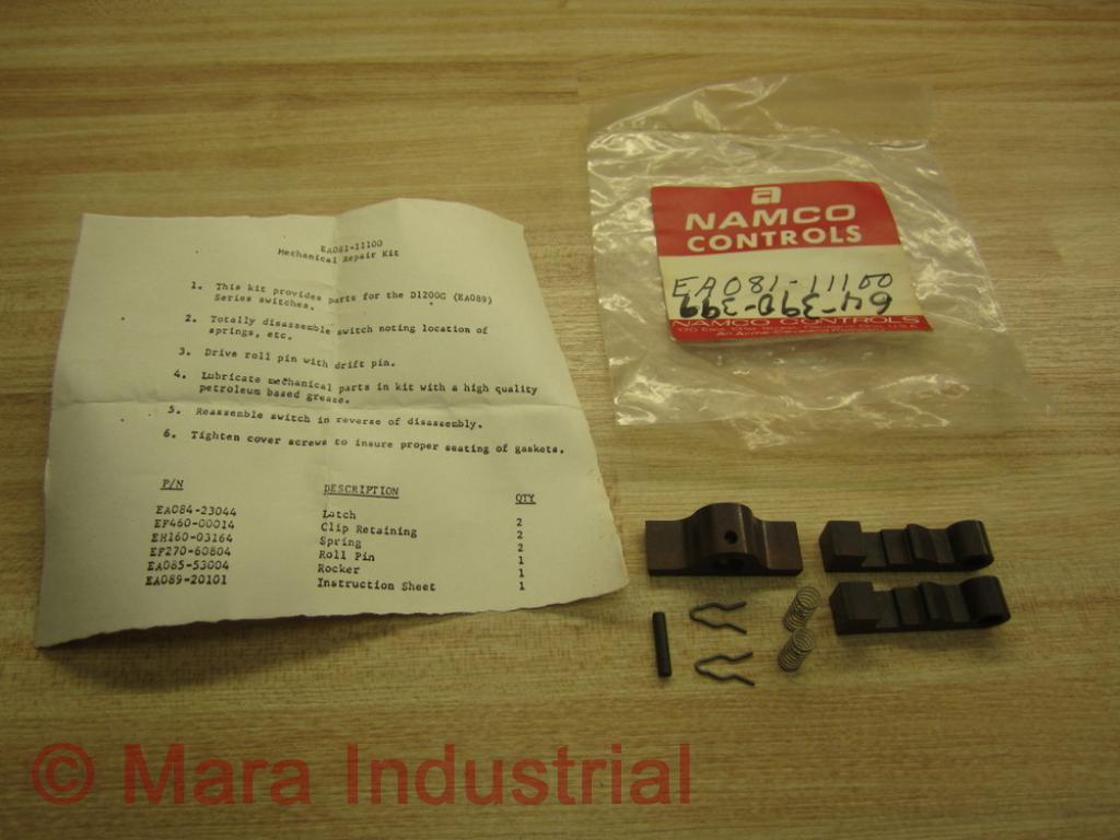 Namco Controls EA081-11100 Mechanical Repair Kit