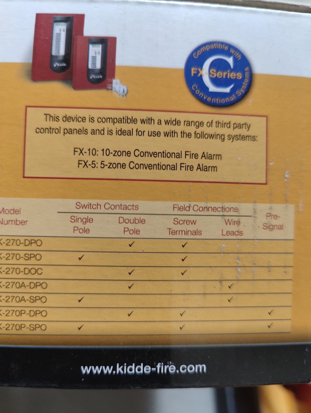 Kidde K-270A-Spo Fire Alarm Pull Station,Red