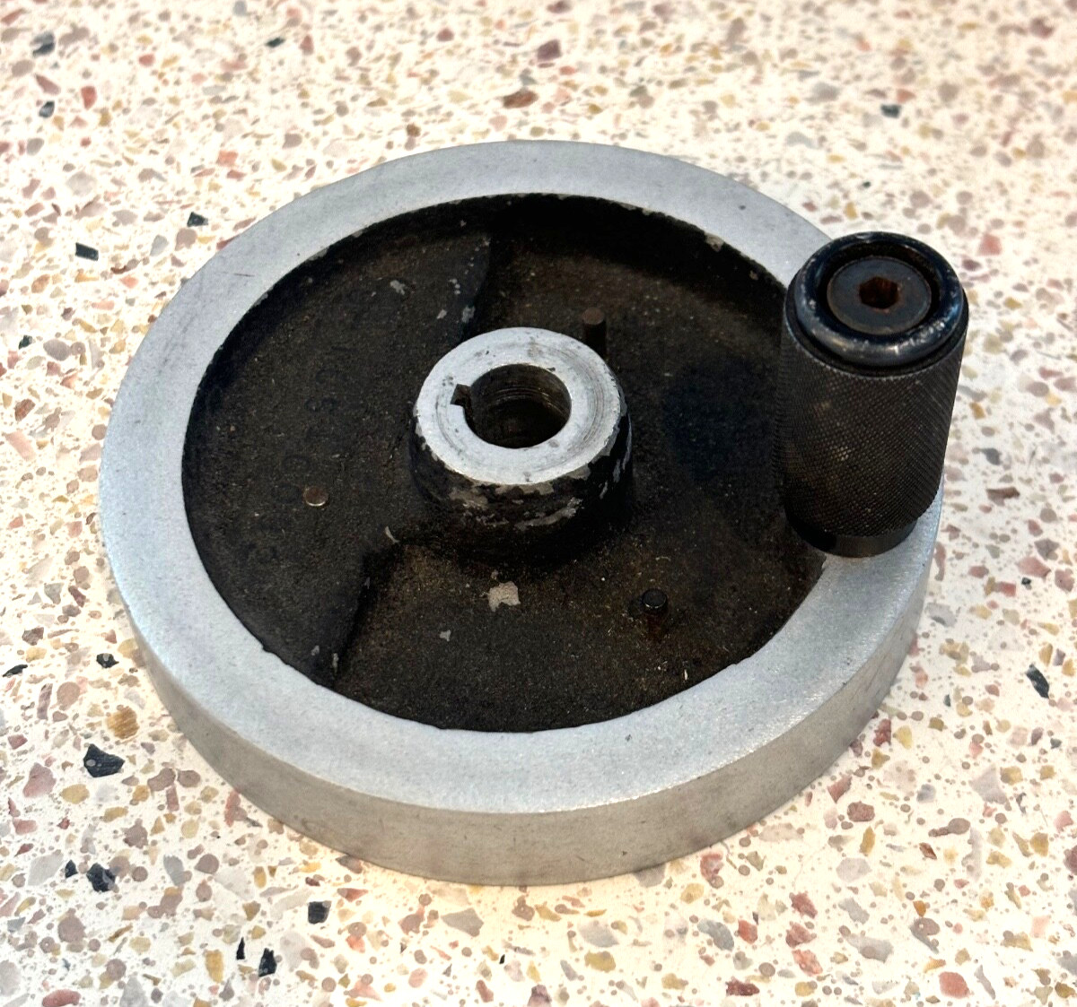Aluminum 4″ with a 1/2″ Bore Machine Hand Wheel Steampunk Industrial