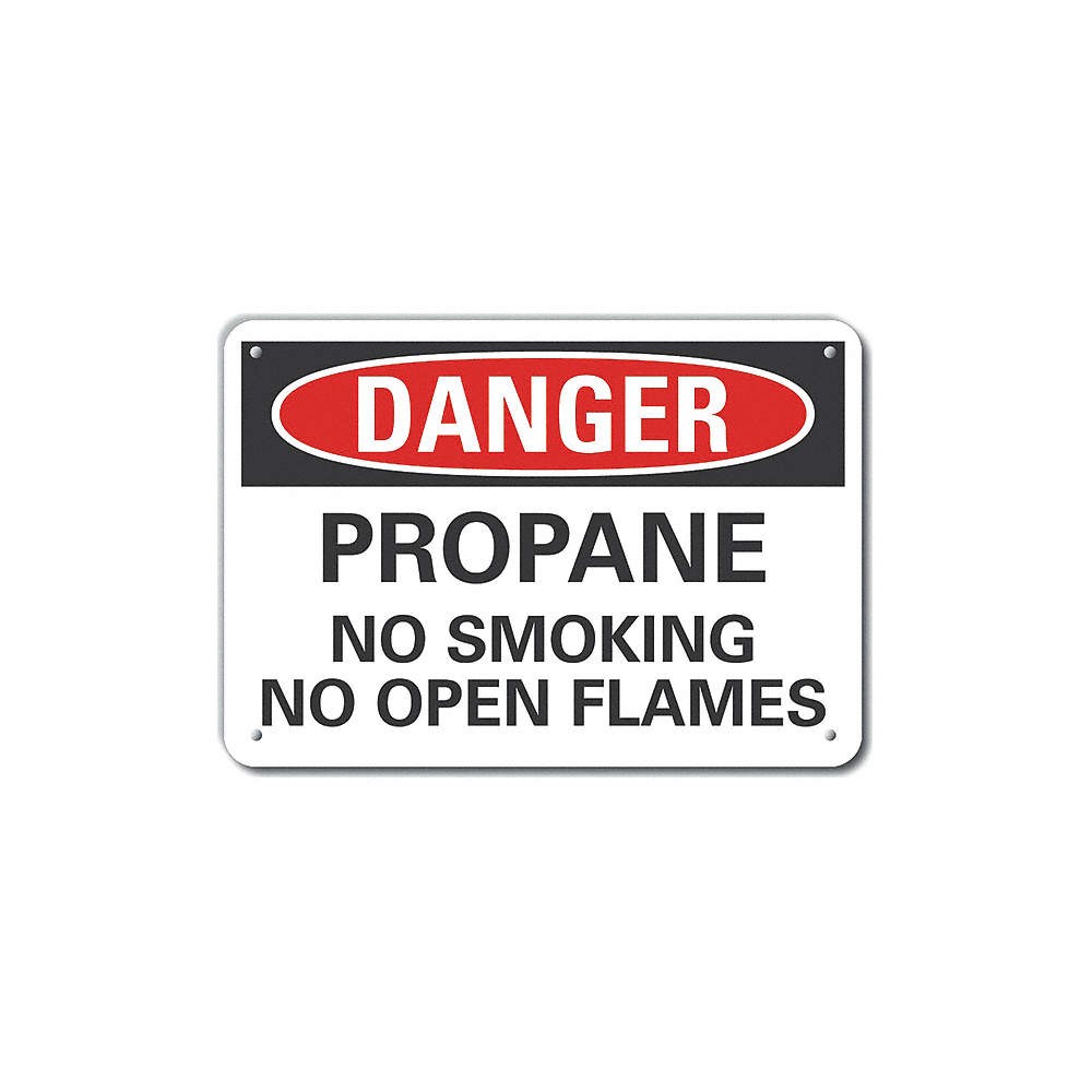 LYLE LCU4-0530-RA_10X7 Danger Sign,7 in x 10 in,Aluminum 63KV65