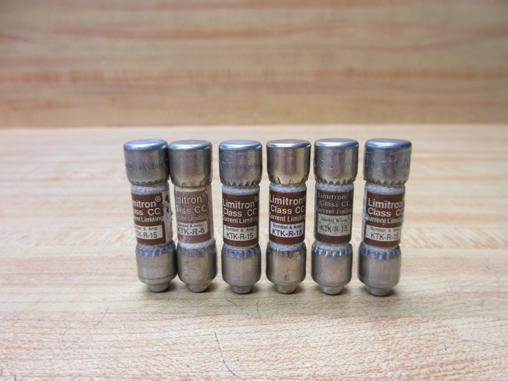 Buss KTK-R-15 Bussmann Fuse Cross Ref 4XC26 (Pack of 6)