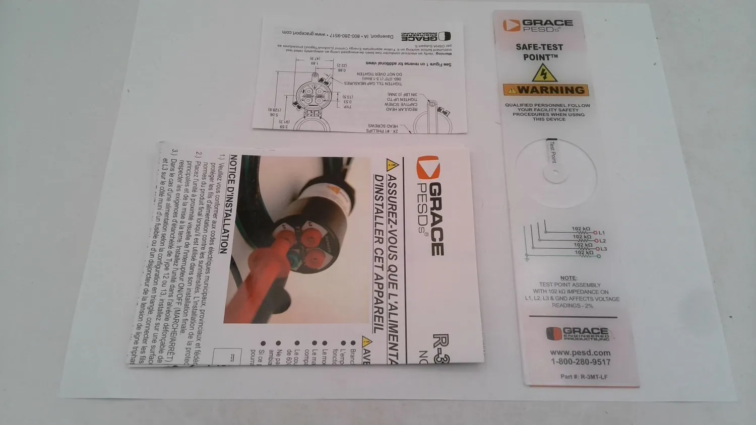 GRACE PESDS R-3MT-KIT-F VOLTAGE TESTER WITH LABEL AND DUST CAP