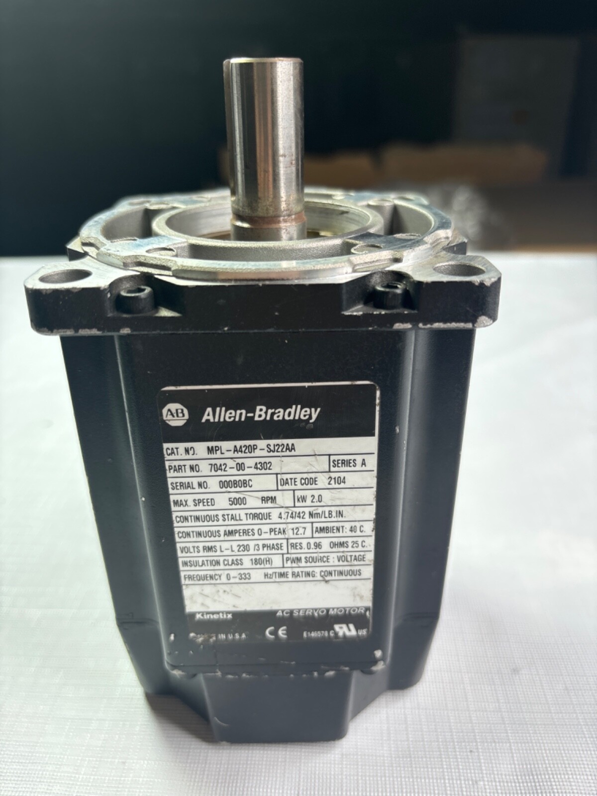 ALLEN BRADLEY MPL-A420P-HJ22AA SERVO MOTOR #REFURBISHED and TESTED