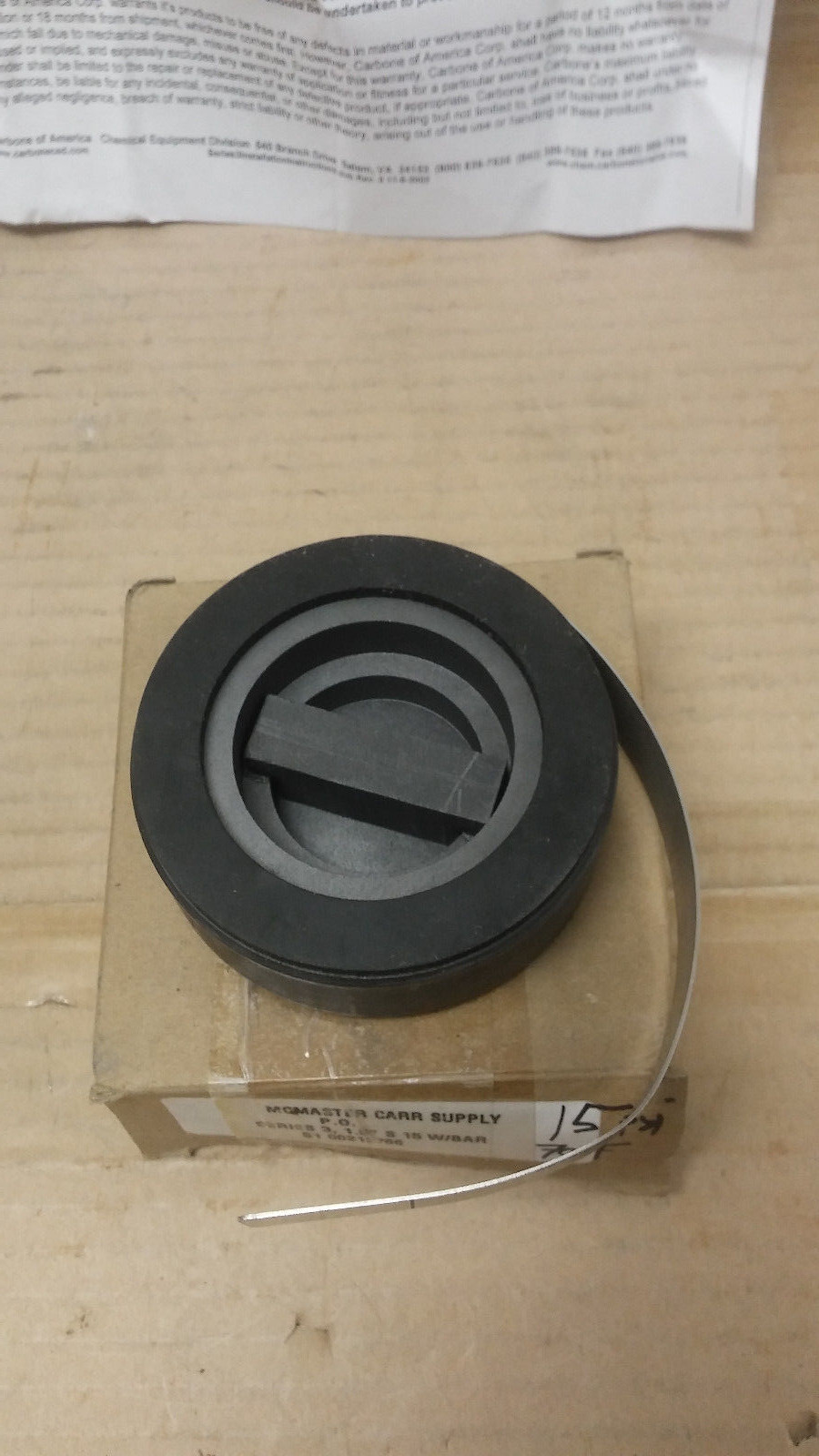 MCMASTER CARR 1.5″ Series 3 15 PSIG Graphite Flanged GRAPHILOR BURST DISC
