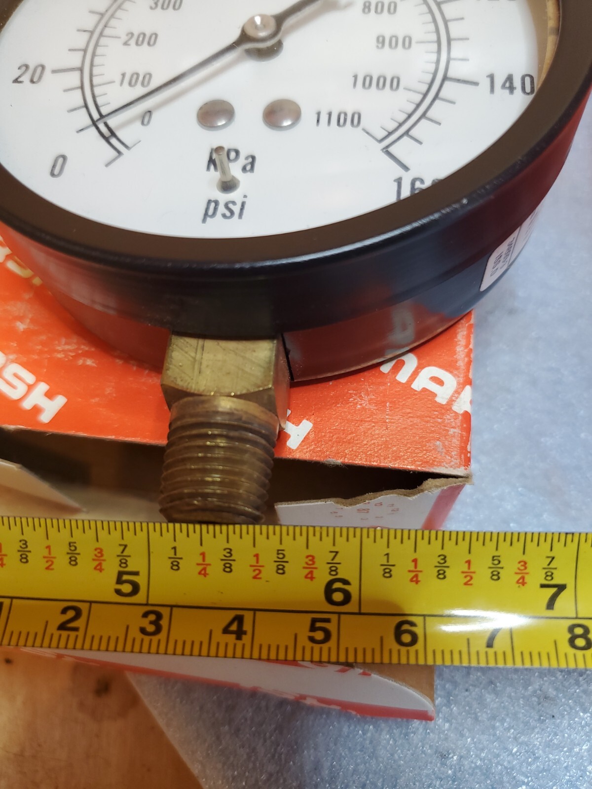 MARSH/BELLOFRAM J8052 0-160 PSI GAUGE 1/4″ NPT LOT OF 4 NEW IN*STOCK SHIPS TODAY