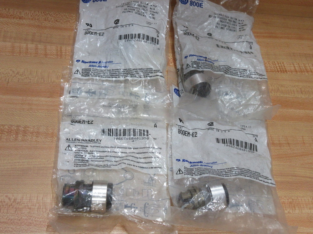Allen Bradley 800EM-E2 Black Extended Button 800EME2 (Pack of 12)