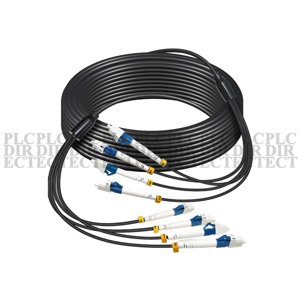 New LC-LC UPC 4-Strand 9/125 Single-Mode Fiber Patch Cord 150M