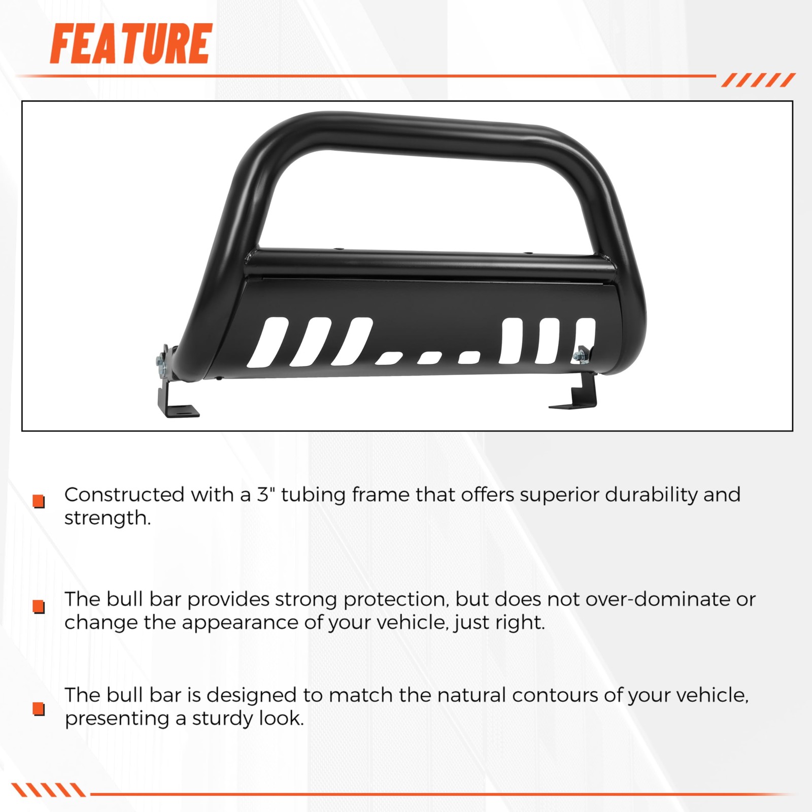ECOTRIC 3″ Bull Bar Compatible with 2005-2007 Pathfinder/ 2005-2015 Xterra/ 2…