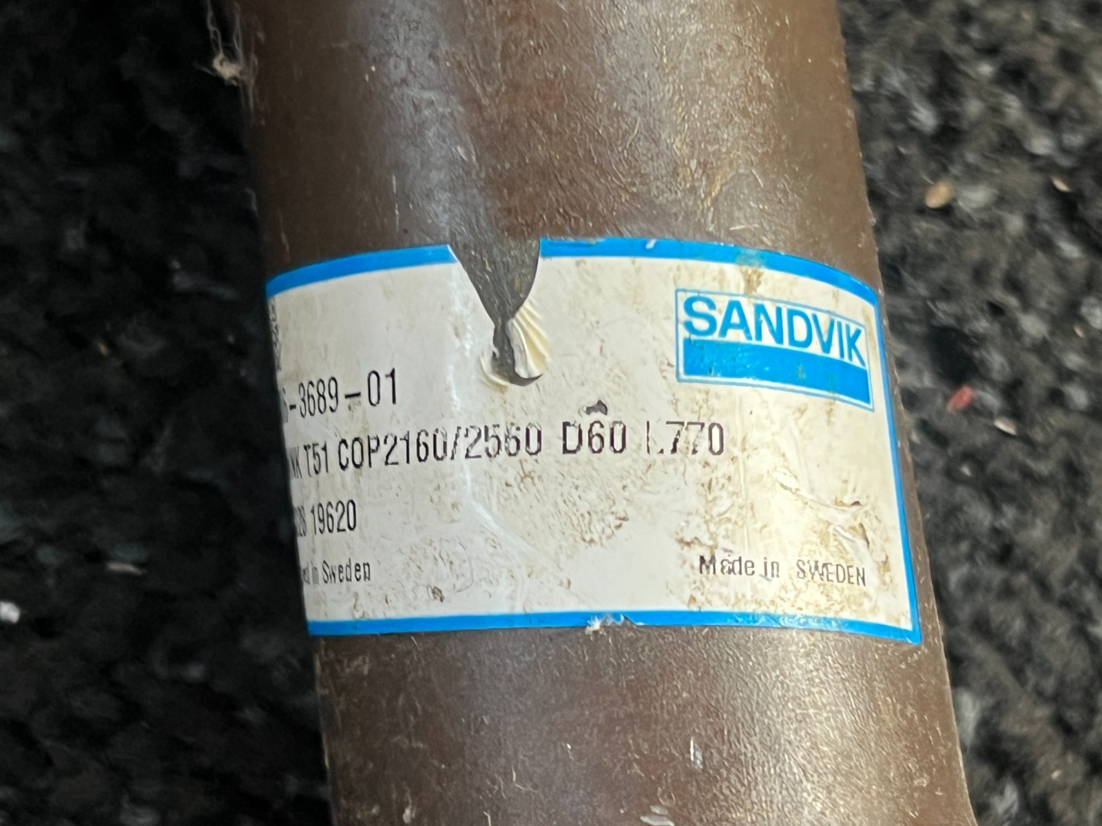SANDVIK 7306-3689-01 30-INCH LONG, SHANK ADAPTER T51 C.OP2160/2560 D60 L770