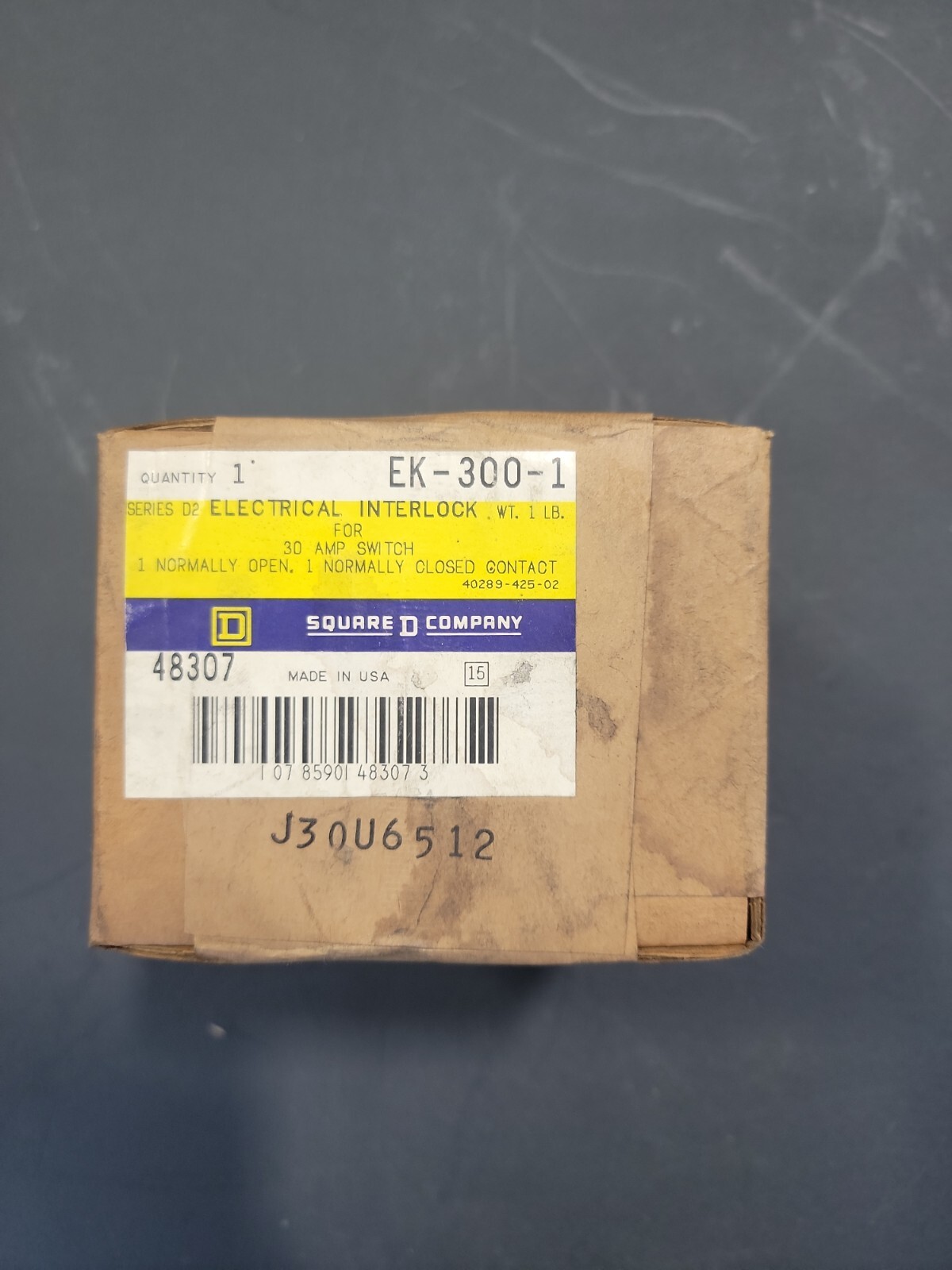 Square D EK300-1 Electrical Interlock for 30A Switch 1NO 1NC NEW