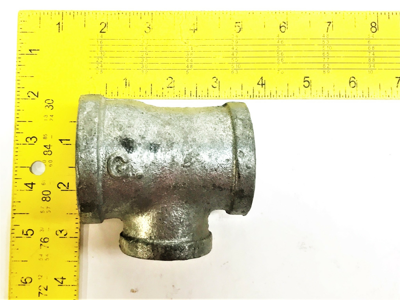 Unbranded Galvanized 1-3/4″ x 1-1/8″ x 1-1/2″ Tee Coupling [Lot of 2] NOS