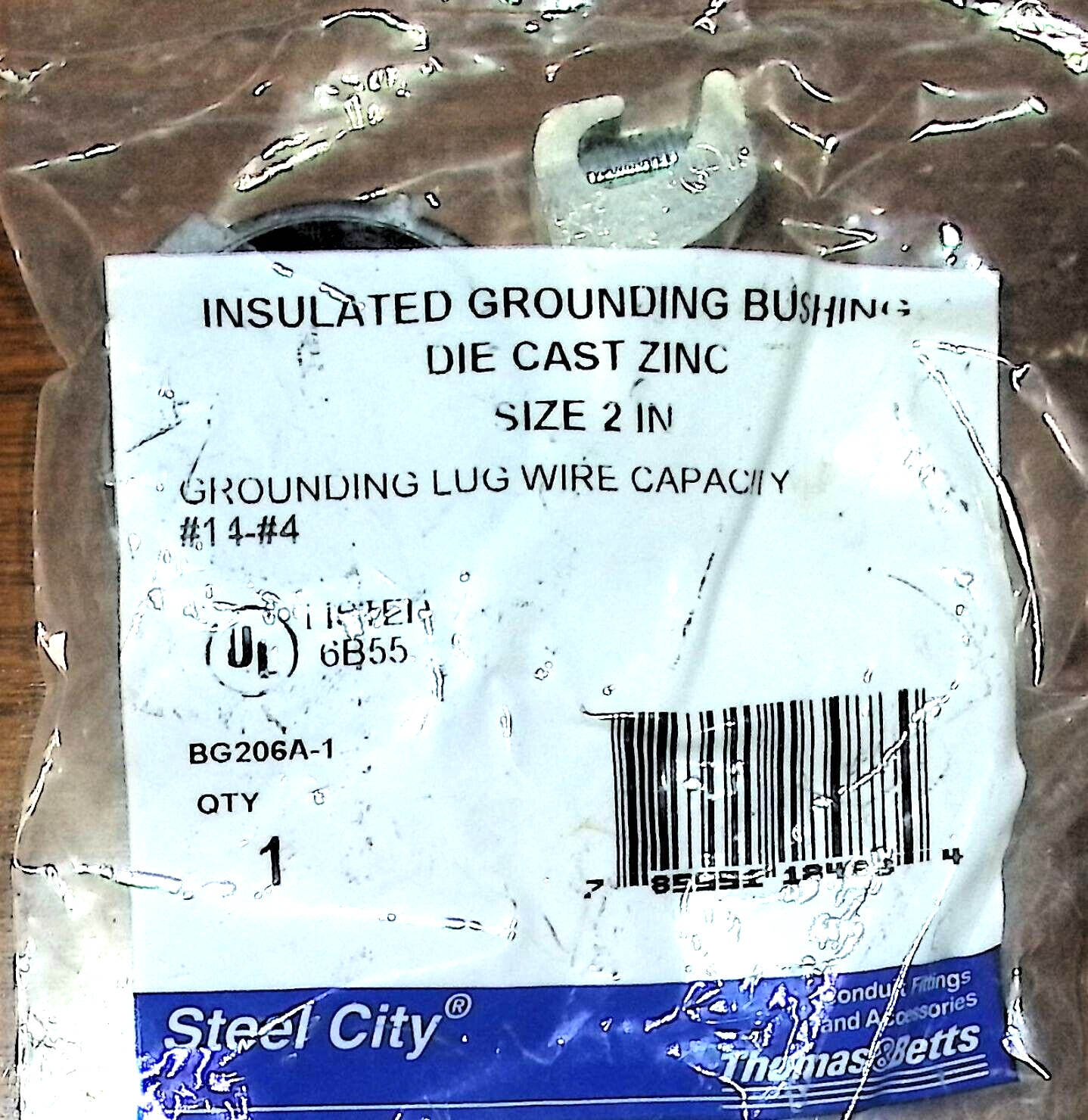 2 Thomas & Betts Steel City BG806A-1 2″ Die Cast Zinc Conduit Grounding Bushing