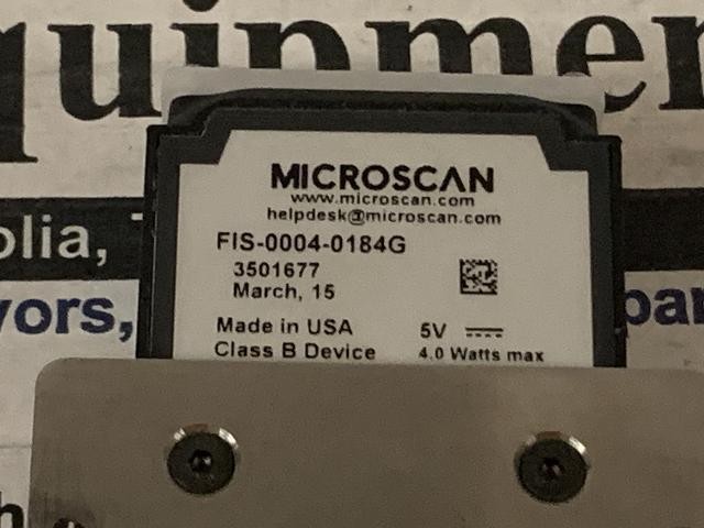 Microscan Barcode Reader – FIS-0004-0184G w/Warranty