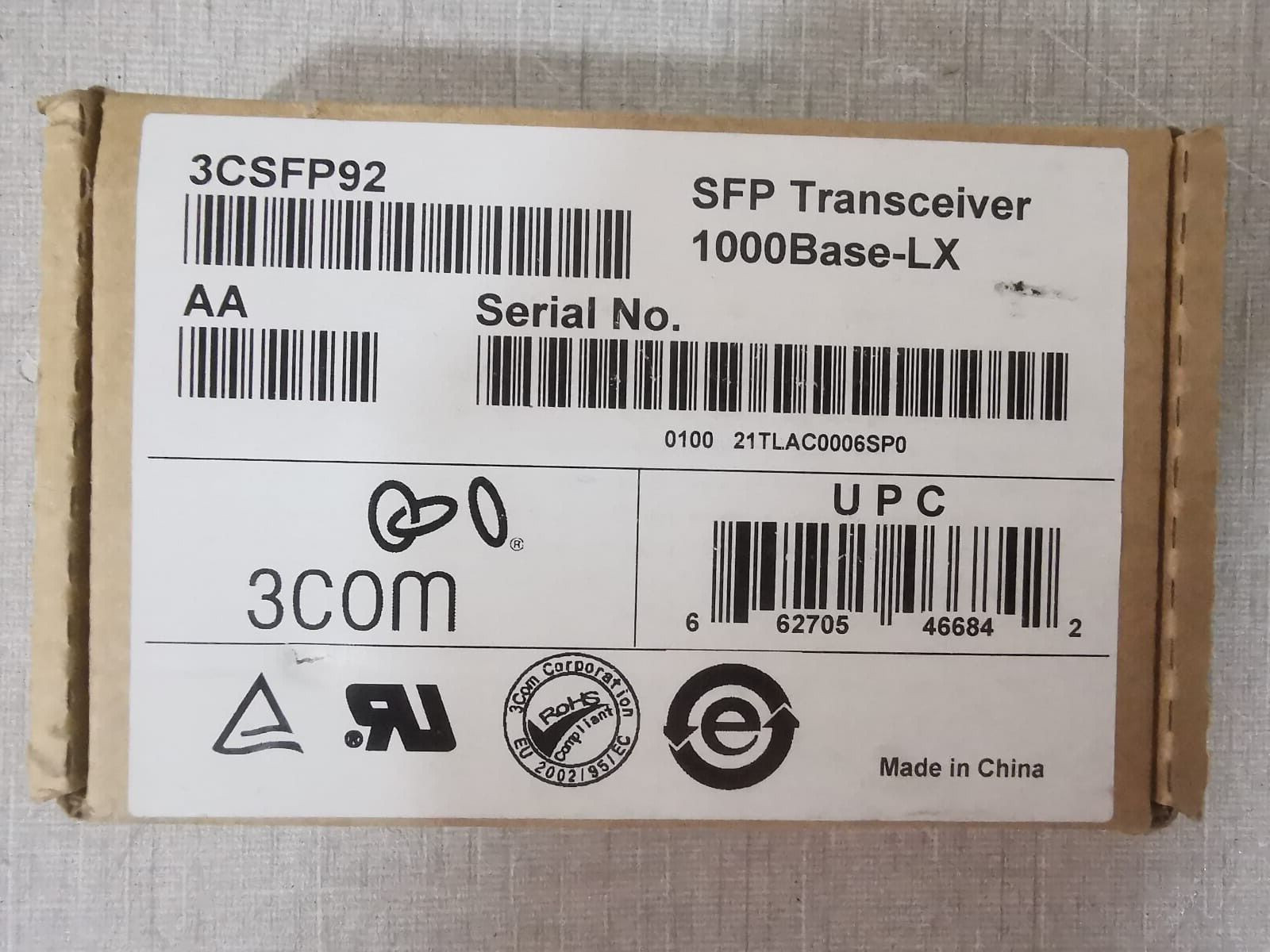 Lot 5PCS 3COM 3CSFP92 SFP TRANSCEIVER