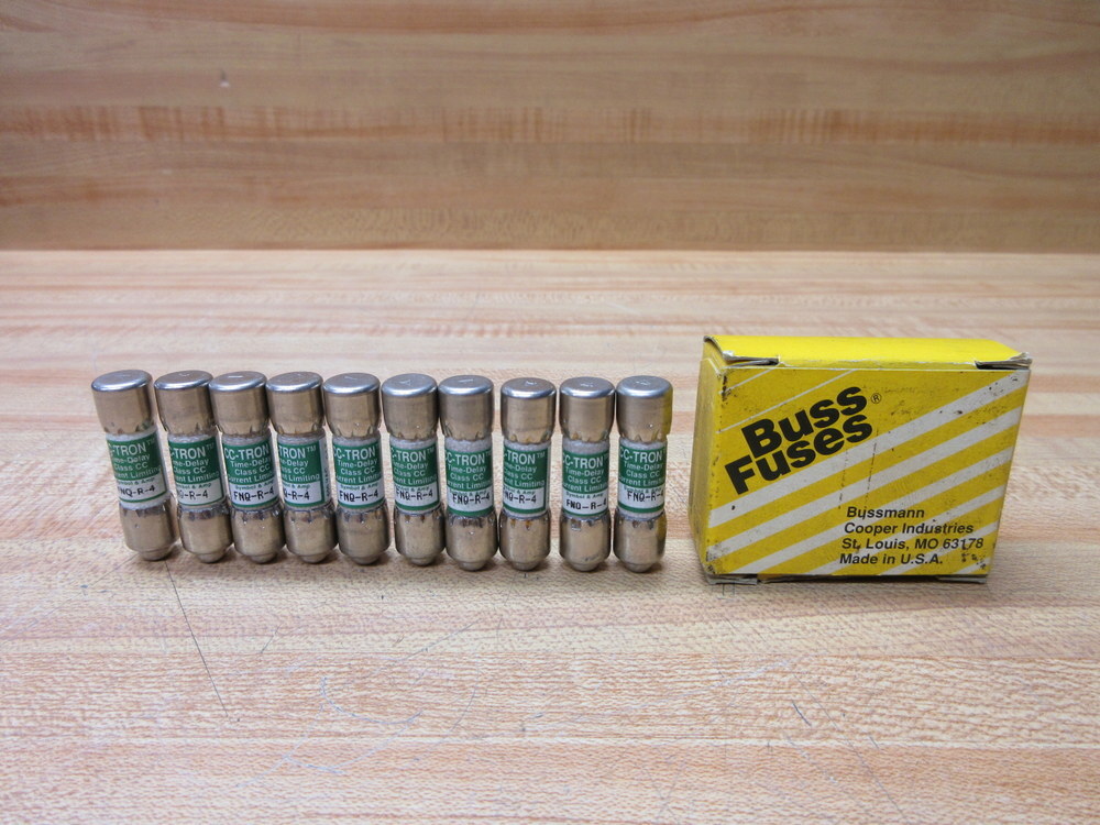 Buss FNQ-R-4 Bussmann Fuse Cross Ref 6F117 (Pack of 10)