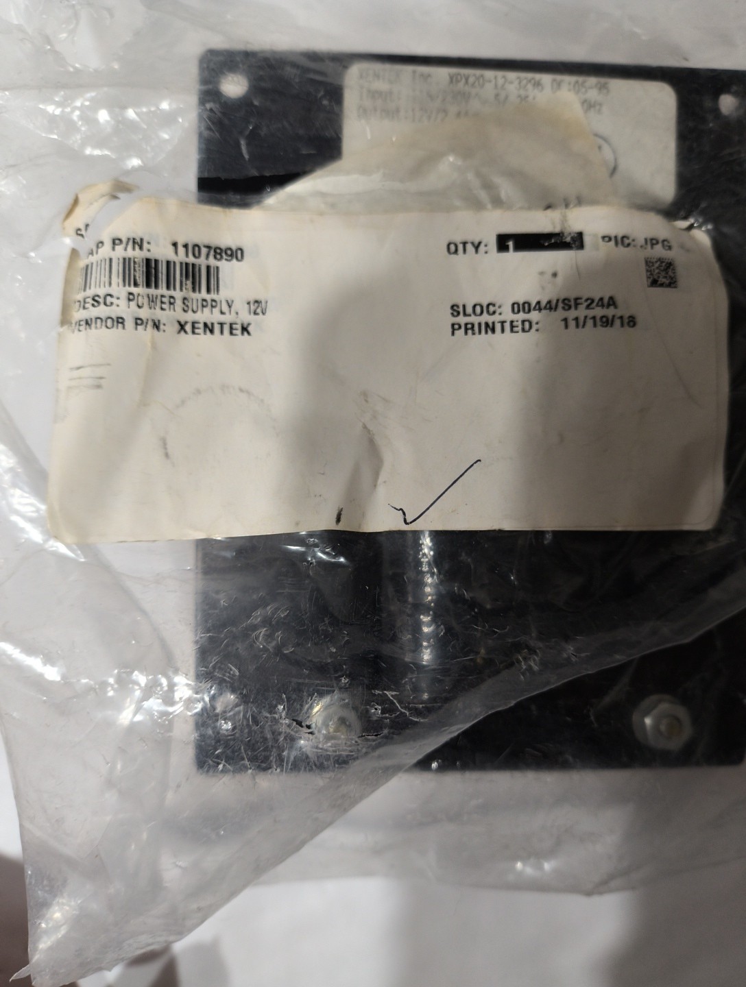 VARIAN E21000002 / XENTEK , 12V, NOS Varian IIS