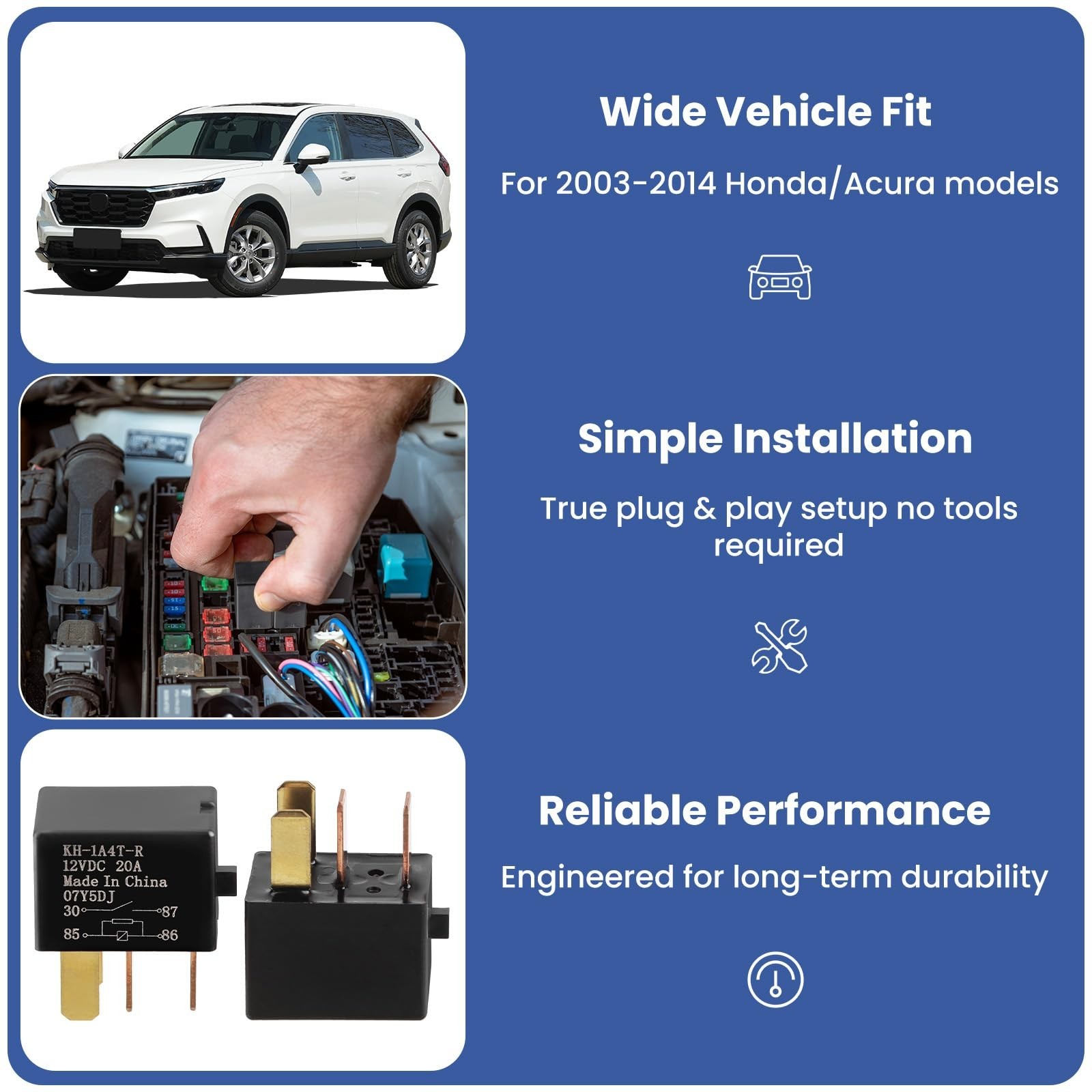 G8HL-H71 Automotive Relay for Honda, 39794-SDA-A03 39794-SDA-A05, 12VDC 4 Pin…