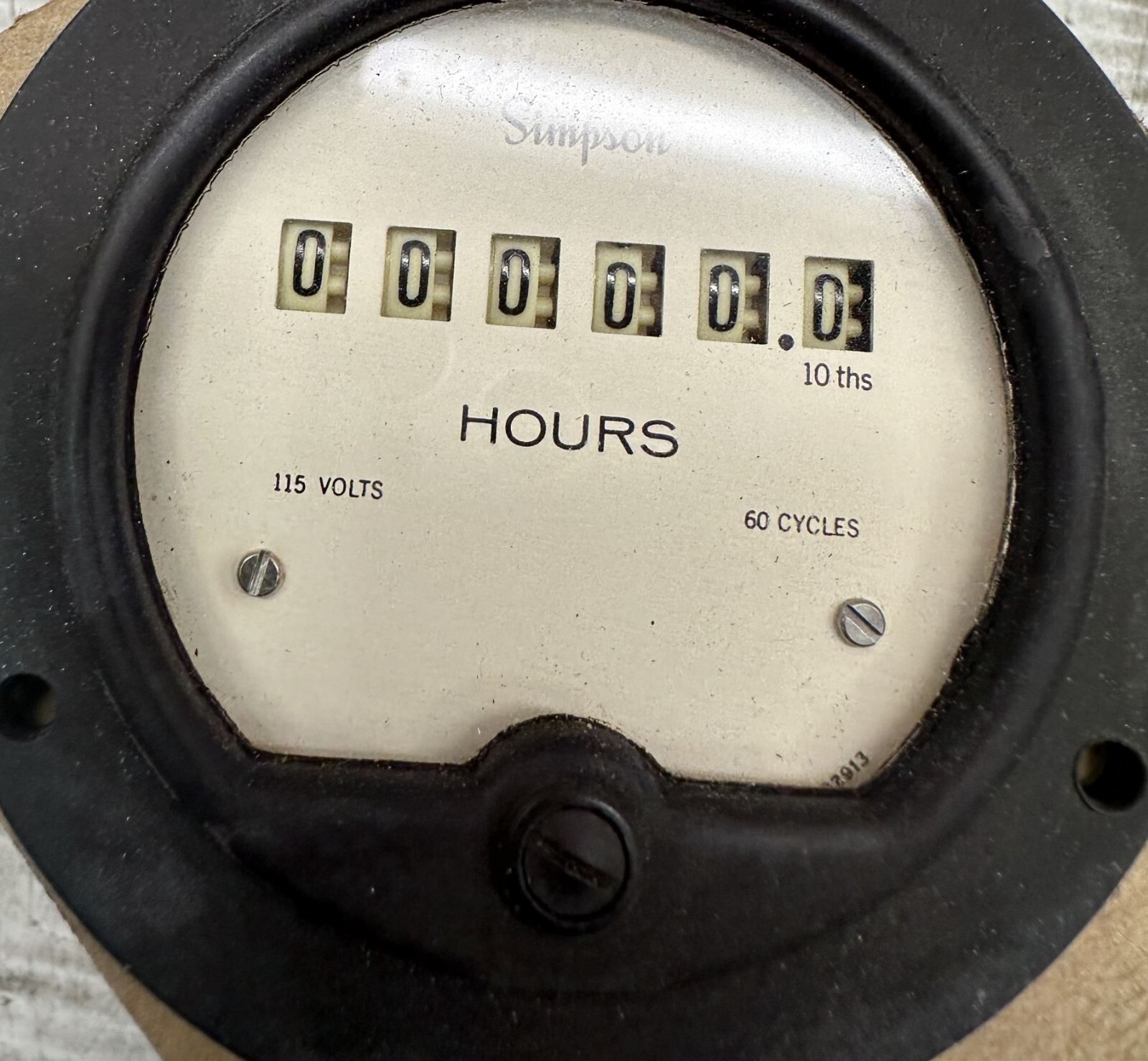 SIMPSON 120V PANEL MOUNT 55ET ELAPSED TIME INDICATOR 60 CYCLE 3580 See pics