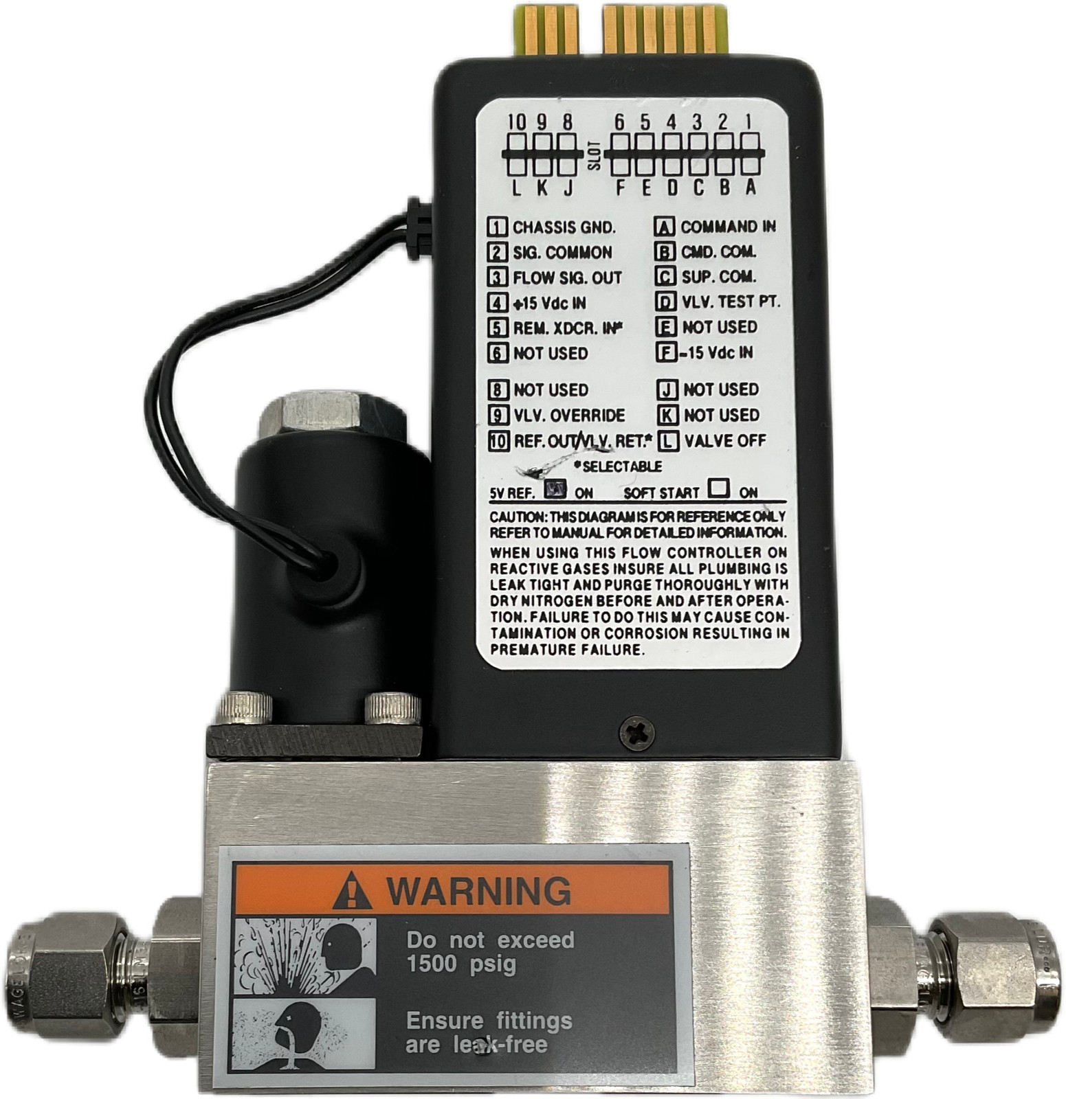 Brooks Instruments 5850E Mass Flow Controller Argon 10 SCFH