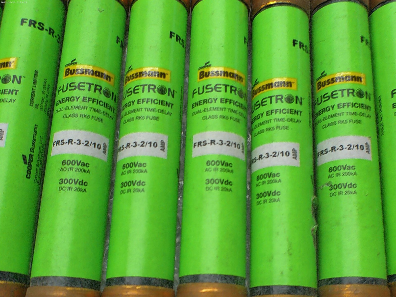 BUSSMANN FRS-R-3-2/10 FUSE GREEN LOT OF 9 NSNP
