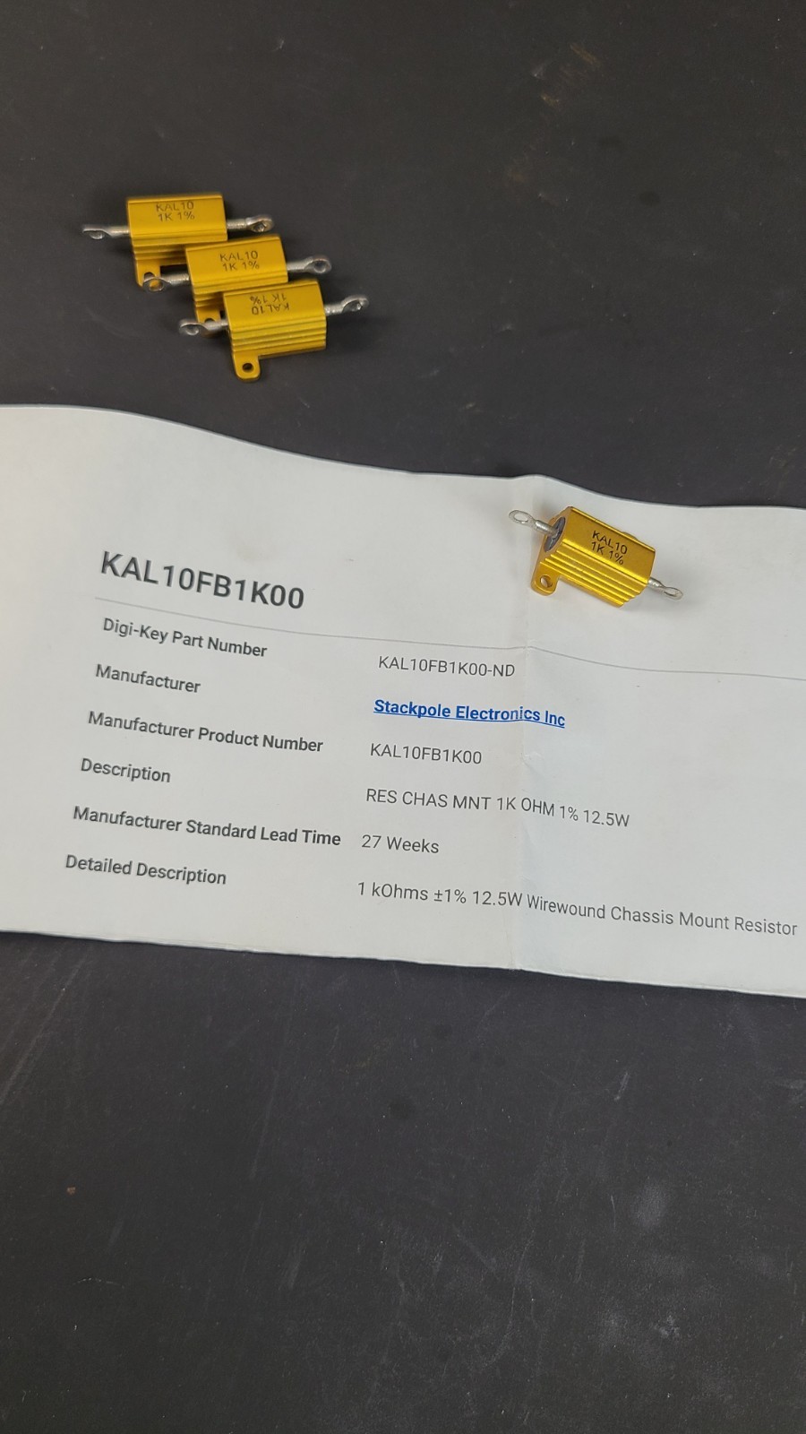 Stackpole KAL50FB10R0 Wirewound Resistors Chassis Mount NEW with WARRANTY