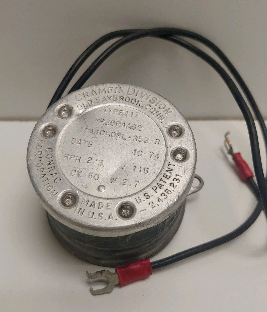 NEW! CRAMER 115V 2.7W 2/3 RPH TYPE 117 ELECTRIC MOTOR 17A4CA08L-352-R P28RAA62