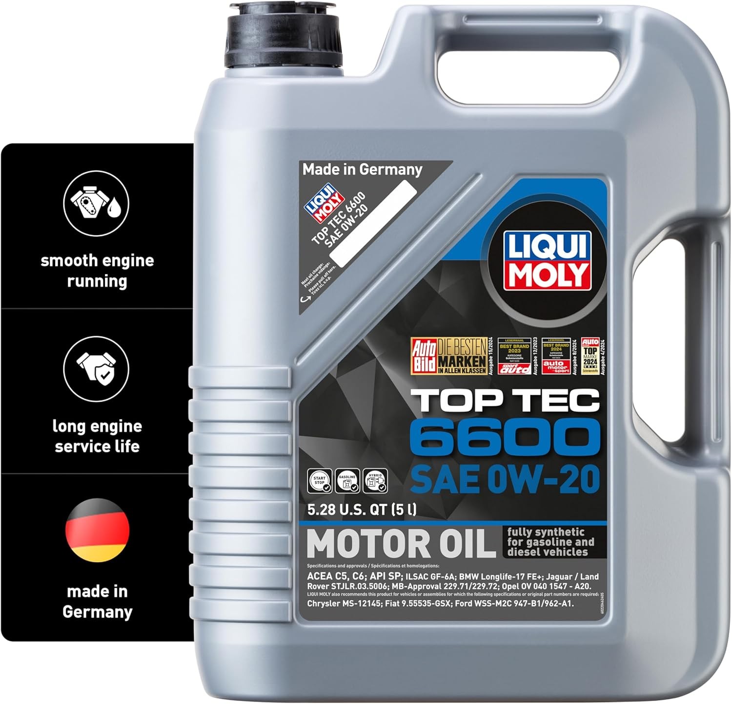 Top Tec 6600 SAE 0W-20 Fully synthetic engine oil 5 Liter 22046