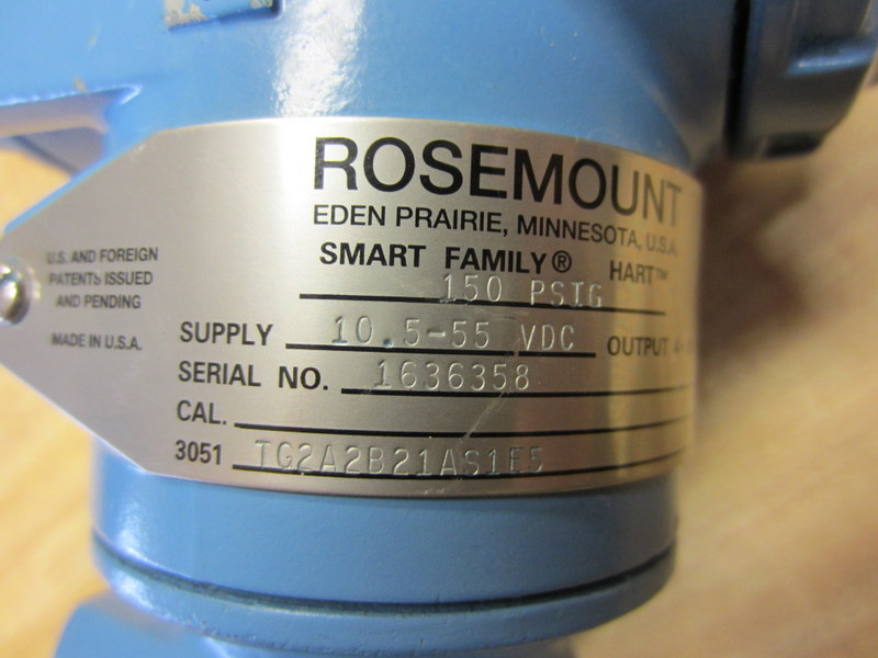 Rosemount 3051TG2A2B21AS1E5 Max 150 PSIG
