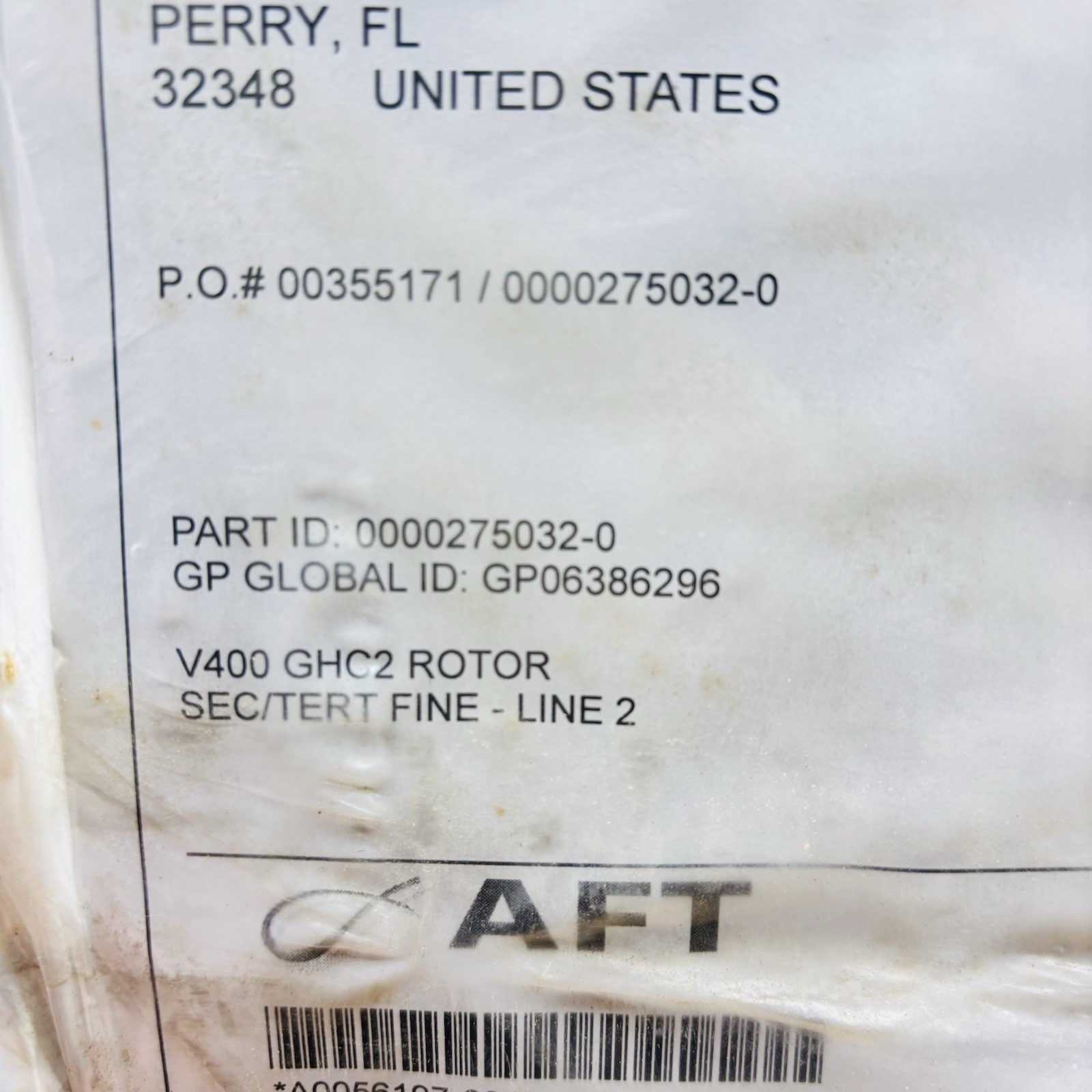Black Clawson Kadant UV400 GHC2 Rotor, Made by AFT – New Spare Rotor