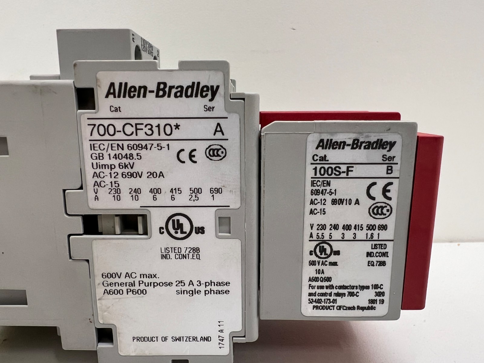 GOOD USED! ALLEN-BRADLEY GUARDMASTER SAFETY CONTACTOR 700S-CF620DC