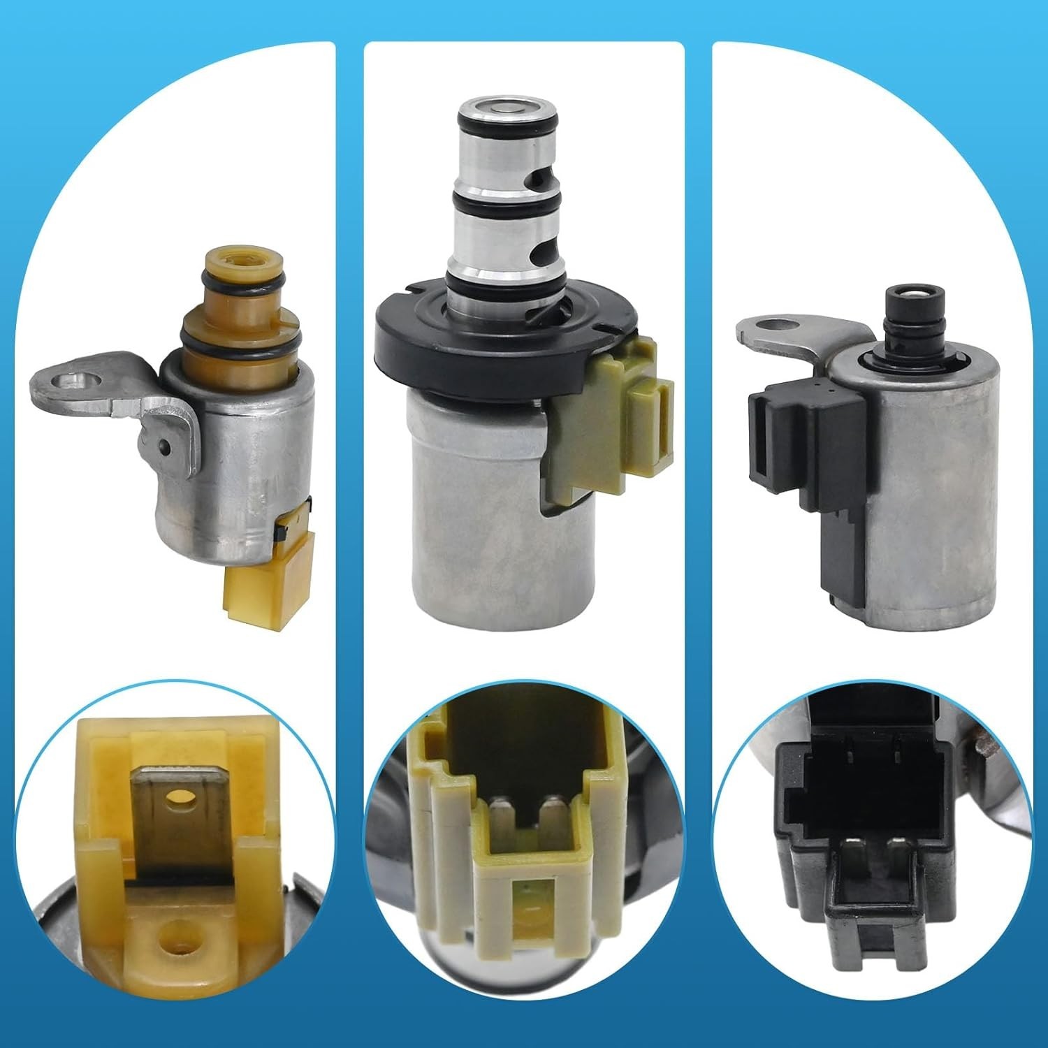 6Pcs Transmission Shift Solenoid Kit EPC PWM 4F27E Replacement for Ford Fiest…