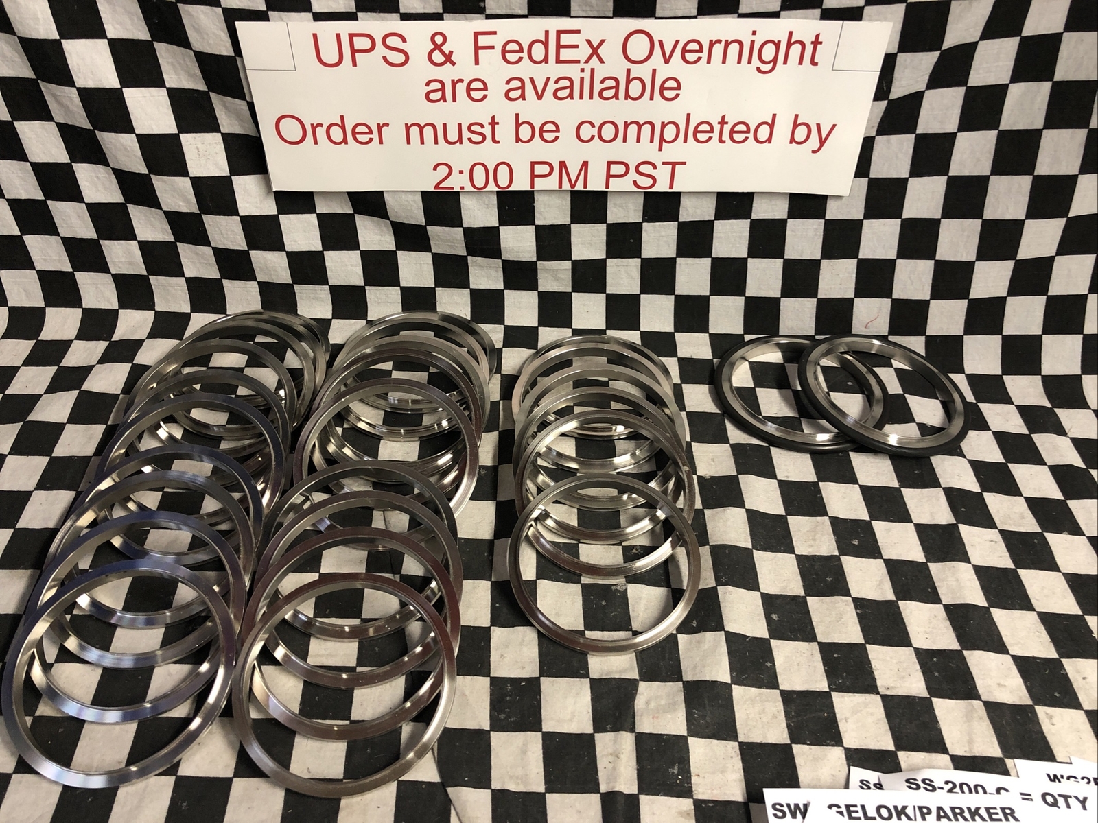LOT OF 28, Centering Ring NW80 Assembly 304 SST, ONLY 2 WIH O-RING, SHIPSAMEDAY