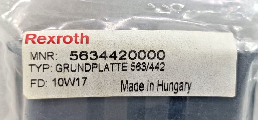 REXROTH 5634420000 GRUNDPLATTE 563/442 NEW FAST SHIPPING