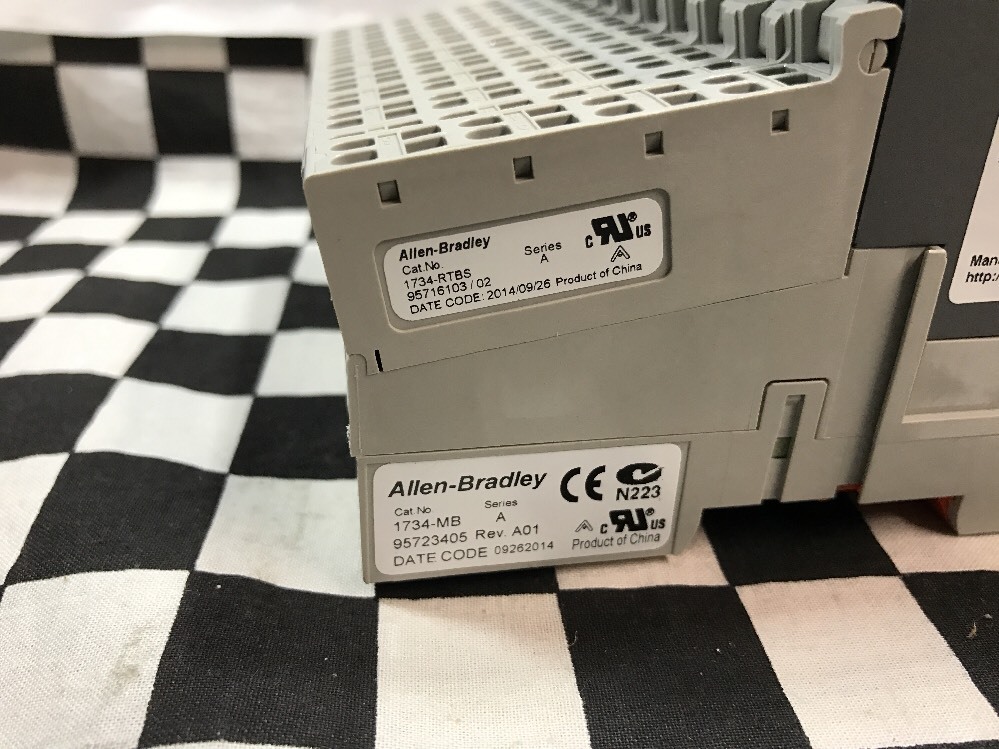 LOT OF 10 Allen Bradley Input Module 24V, 1734-IB4, 1734-RTBS, 1734-MB #1175N