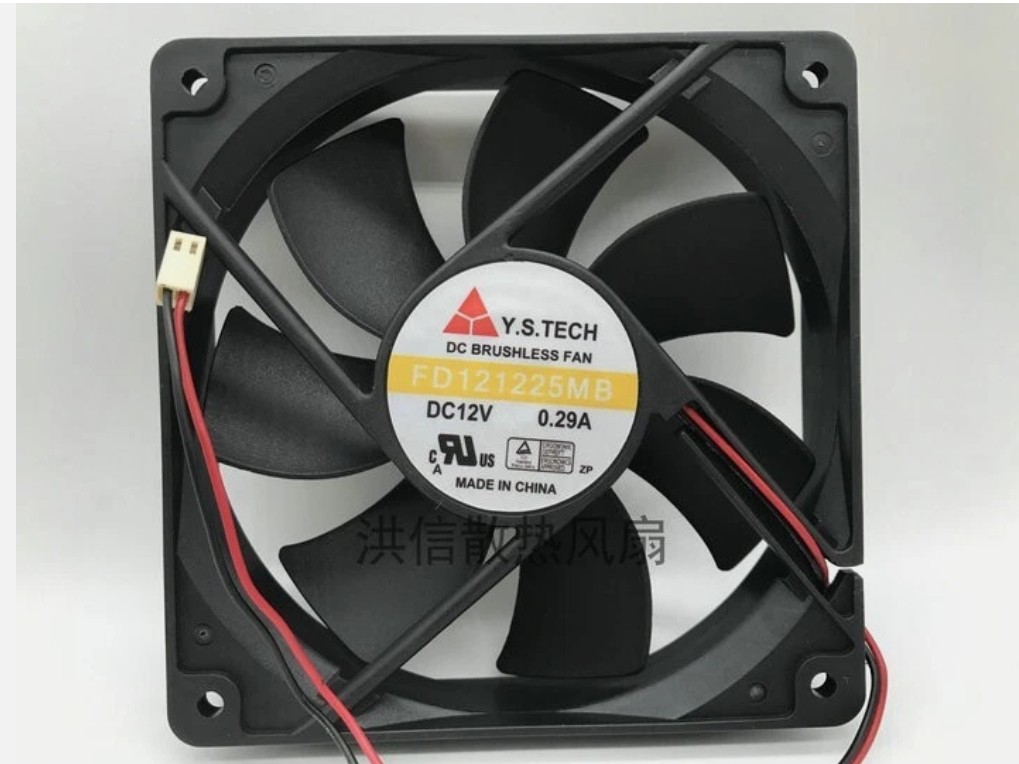 1 PCS Y.S.TECH FD121225MB DC12V 0.29A 12025 120*25MM 12cm 2-wire cooling fan