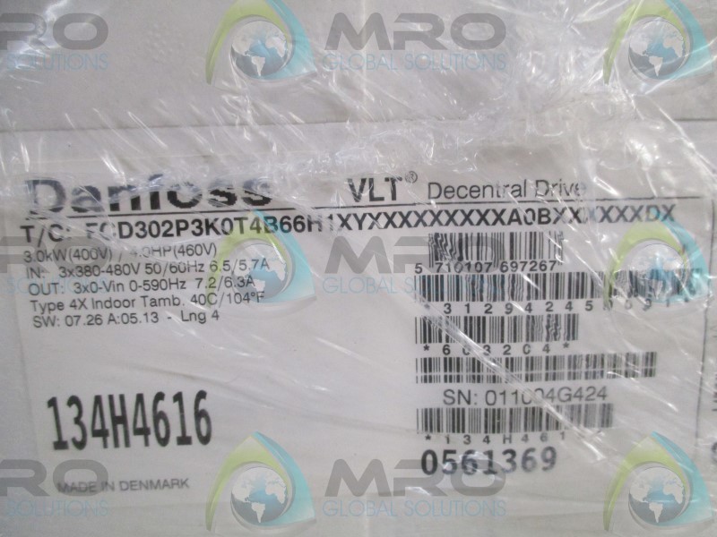 DANFOSS 134H4616 FCD302P3K0T4B66H1XYXXXXXXXXX DRIVE NSFS
