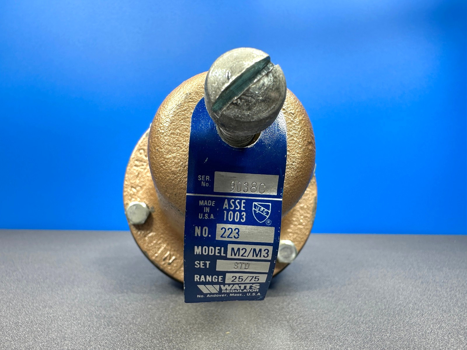 TRERICE 1002 PRESSURE REGULATOR 223 WATTS 1/2″ MODEL M2/M3 RANGE 25/75 WITH BOX