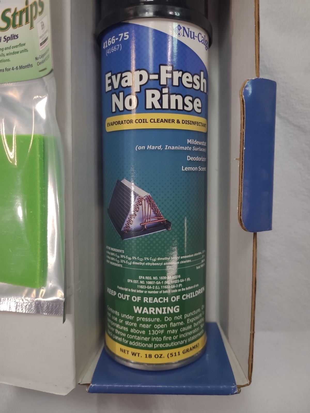 Nu-Calgon 4151-08 Complete Care Mini-Split Kit- 18oz Can & Green Mini Strip