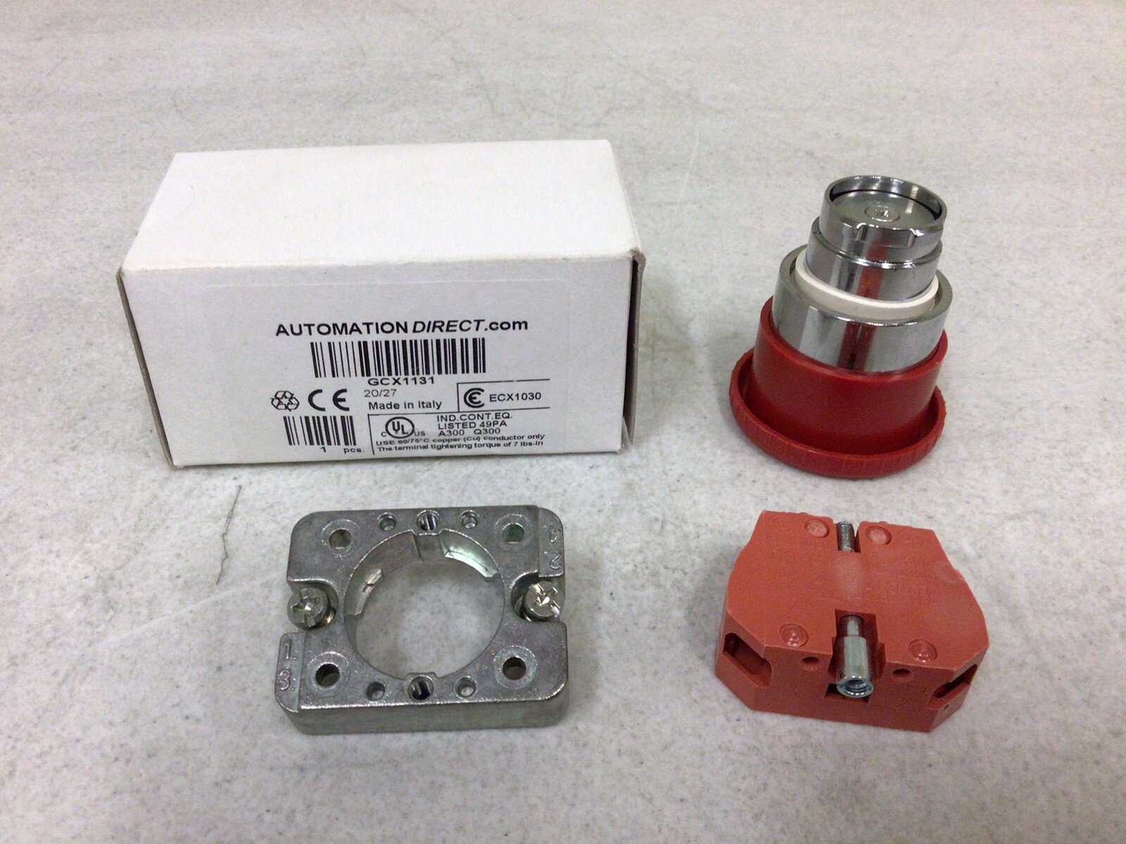 NEW, AUTOMATION DIRECT GCX1131 EMERGENCY STOP RED PUSH BUTTOM, FREE SHIPPING