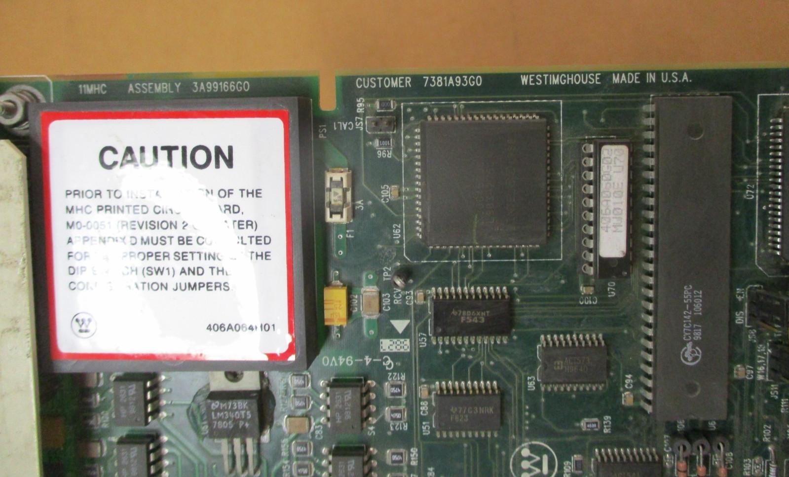Westinghouse 7381A93G05 SUB AI 3A99166G05 SUB E 11MHC3 52945HI