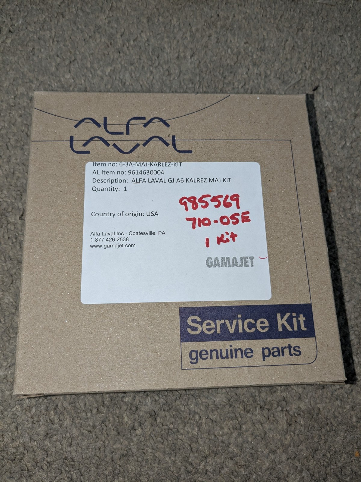 Alfa Laval Gamajet A6 Major Kalrez Service Kit 9614630004 6-3A-MAJ-KARLEZ-KIT